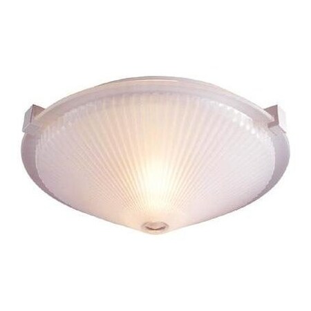 Lite Source Steel Frost Flushmount Ceiling Fixture From The Sanddollar Collection LS-5372FRO